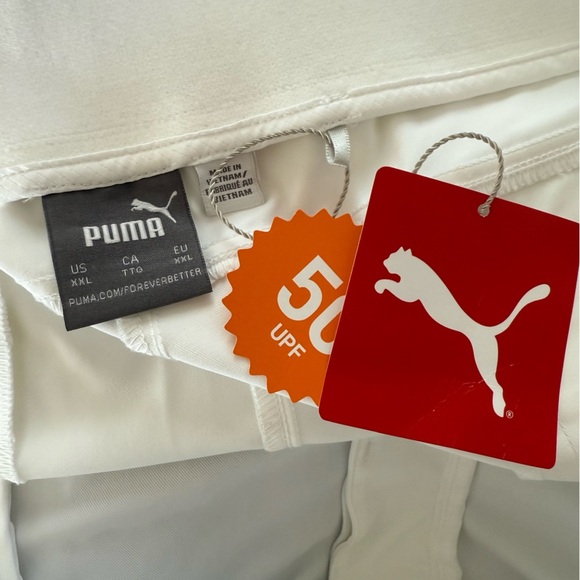 PUMA Ladies Bermuda Shorts Bright White 8”with UPF Protection Size XXL NEW - Picture 7 of 8